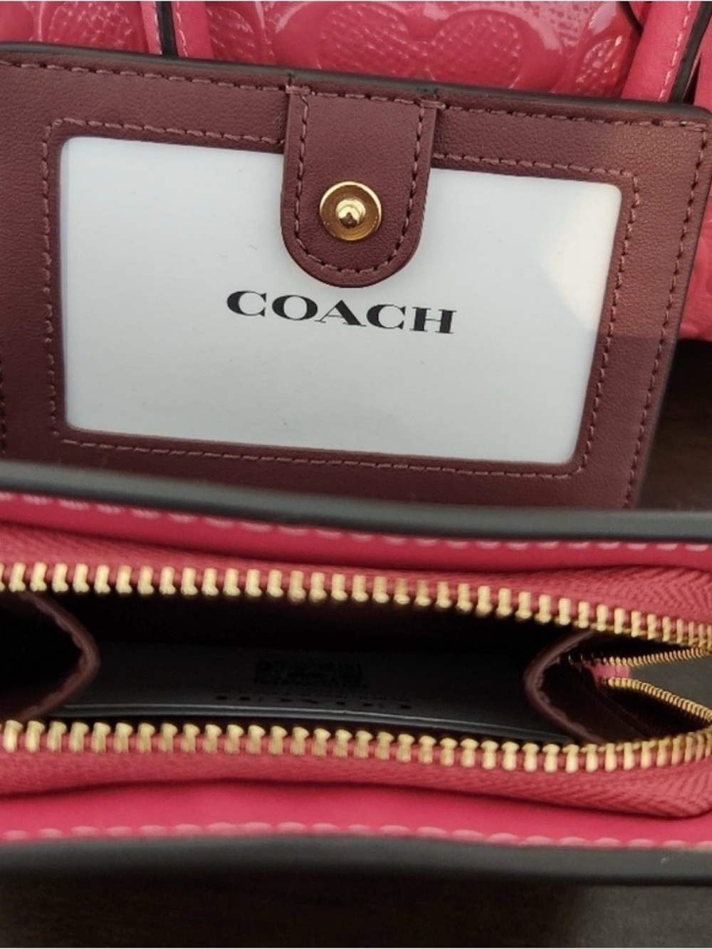 Coach Pink Embossed Mini Rowan Set - Picture 4 of 4